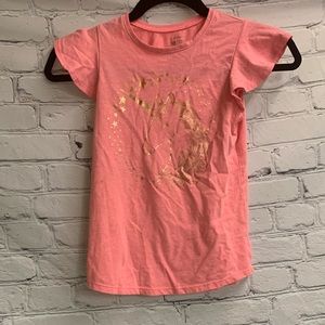 5/$20 Kids Girls Jumping Beans Softest Tee hot pink gold unicorn graphic size 7